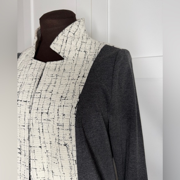 IC by Connie K Mandarin Neckline Long Jacket Open Front Coat - Picture 5 of 10